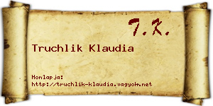 Truchlik Klaudia névjegykártya