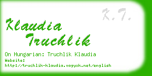 klaudia truchlik business card